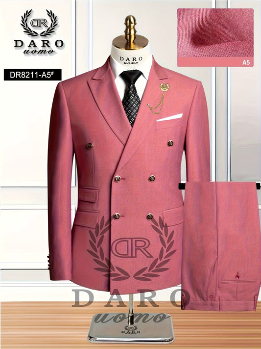 Men's Casual Polyester Business Suit with Pants - ayq