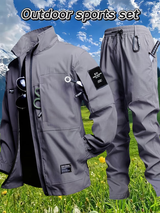 Men's Lightweight Casual Cargo Set for Spring and Fall