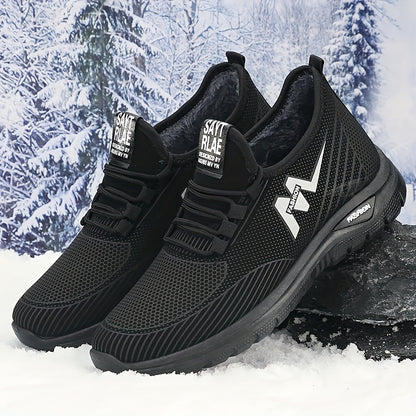 Men's Winter Sports Shoes, Lined with Thickened Soft Sole, Comfortable and Warm Snow Boots, Outdoor Sports Shoes, Winter Men's Boots, Men's Winter Snow Sports Shoes, Sporty Casual Shoes, Casual Winter Shoes for Outdoor Use,
