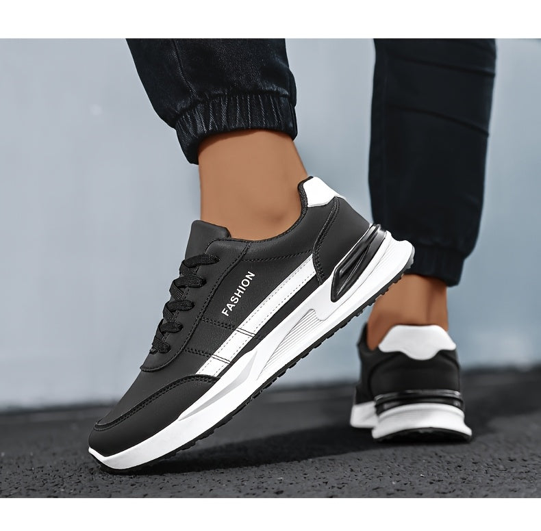 Men'S Breathable Trekking Shoes | Casual Low-Top Lace-up Sneakers, Faux Upper, PVC Sole, Suitable for All Seasons - ayq