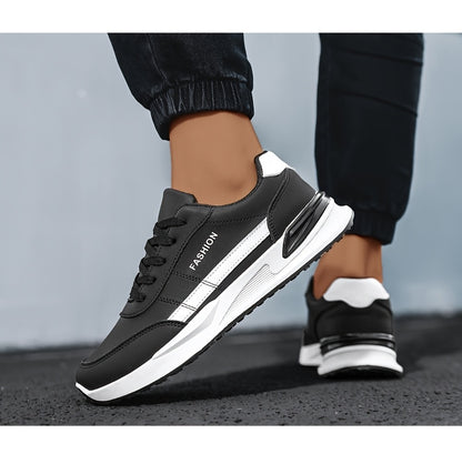 Men'S Breathable Trekking Shoes | Casual Low-Top Lace-up Sneakers, Faux Upper, PVC Sole, Suitable for All Seasons - ayq