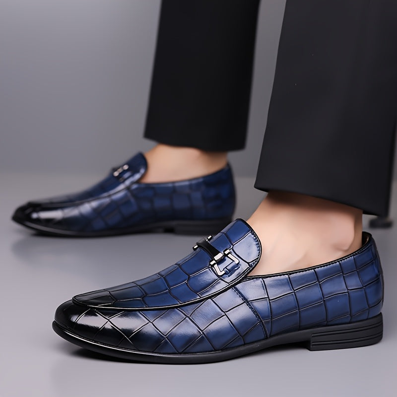 Men's Plus Size Oxford Shoes, British Style Business Casual Slip-Ons