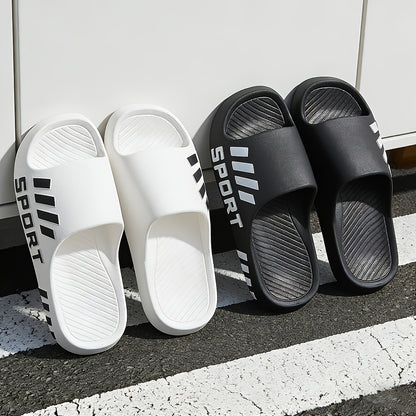 Men's stylish sports flip-flops, indoor non-slip couple slippers, casual and comfortable EVA material slippers, available in large sizes 48-49 - ayq
