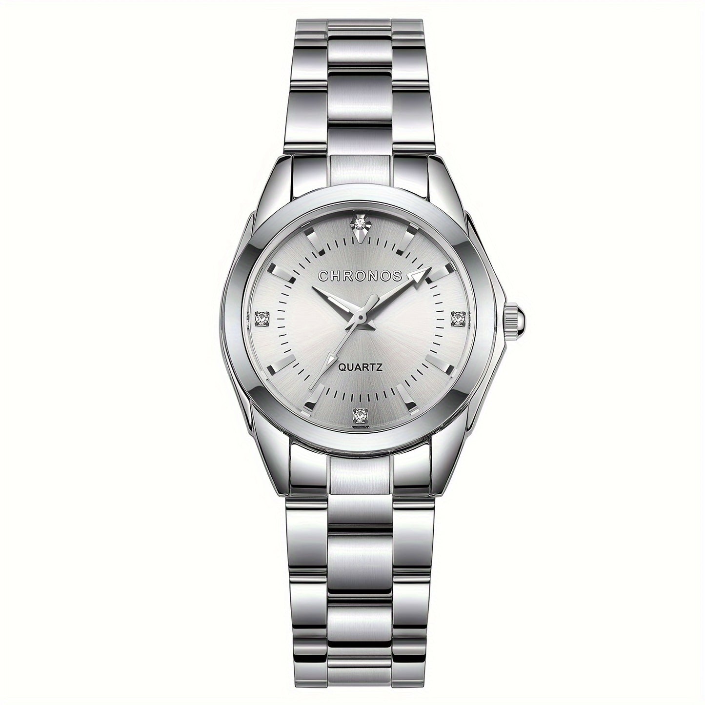 CHRONOS Women'S Fashionable Casual Quartz Watch Features a Stainless Steel Strap, Perfect for Business Elegance And Sophistication. This Exquisite And Compact Outdoor Sports Watch Is Ideal for Daily Wear And Outings, Making I