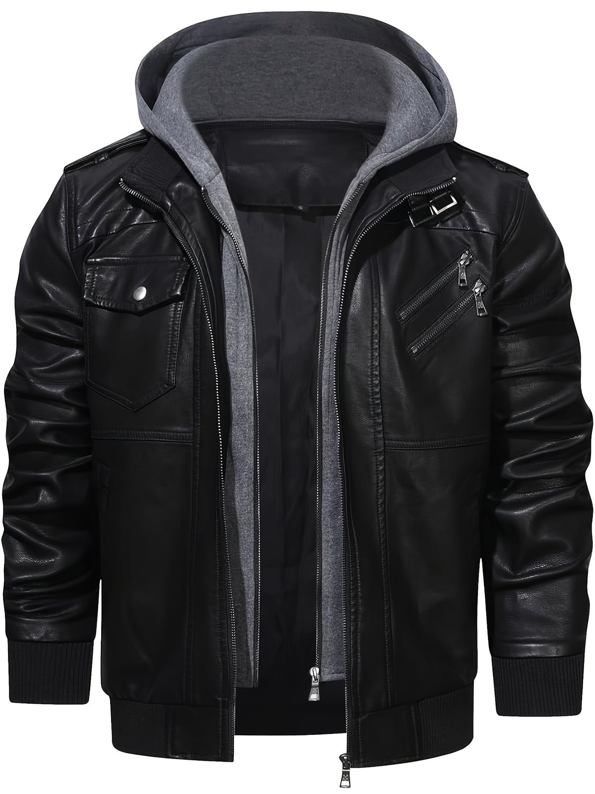 Men's Casual Hooded Softshell Jacket for Fall/Winter