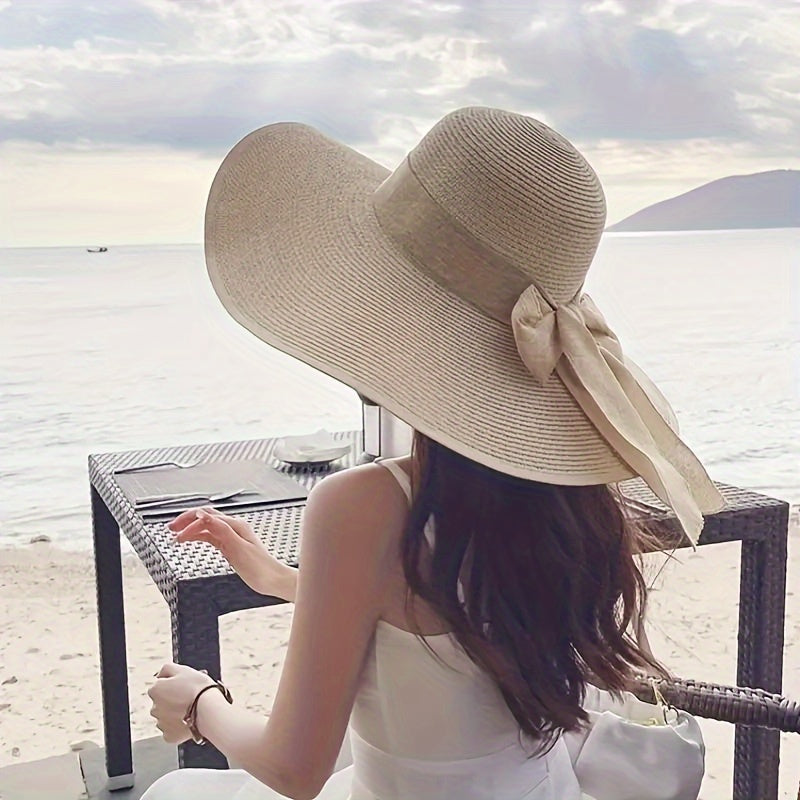 Women’s Linen Large Brim Foldable Summer Beach Hat