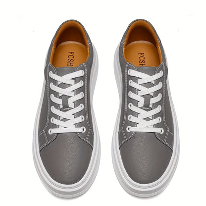 Men's Casual Outdoor Sneakers with Split Cow Leather Upper