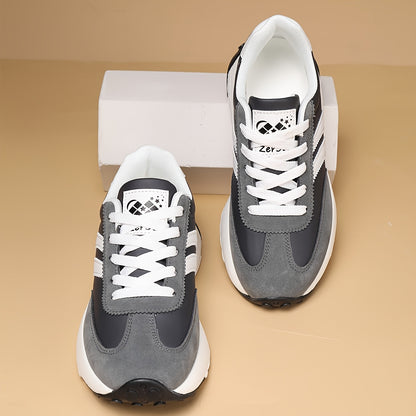 ZERJER Unisex Casual Lace-Up Sneakers - Comfortable All-Season Shoes