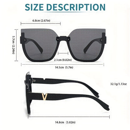 Trendy Semi-Rimless Cat-Eye Women's Eyewear with Polycarbonate Frame