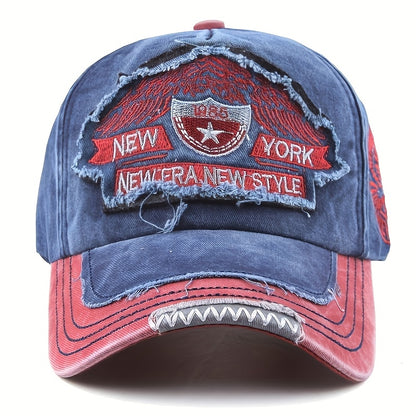 Men's Casual Cotton Baseball Cap With New York Embroidery