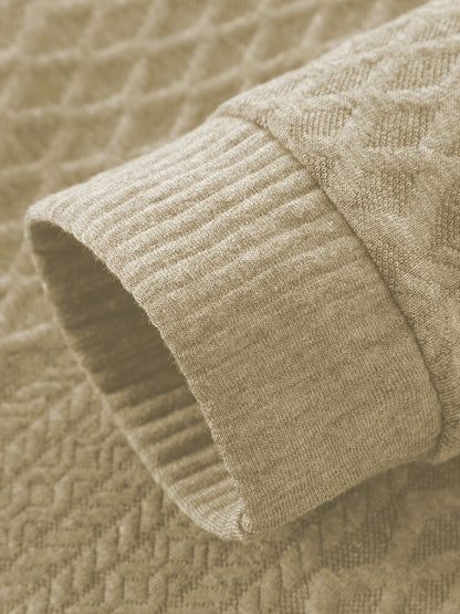 Men's Beige & Orange Contrast Full-Zip Jacket - Winter Warmth Loose-Fit Tailored Coat with Stand Collar, Zippered Pockets & Full-Zip Closure, Machine Washable Casual Outerwear for Men (Beige/Orange) - Ideal for Fall and Winte