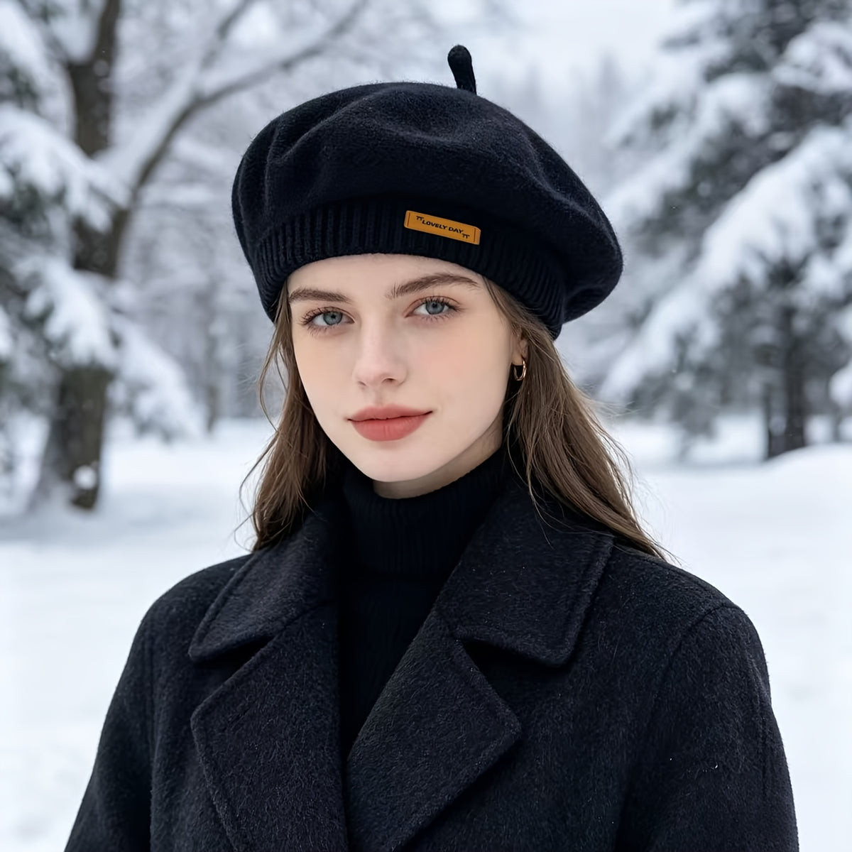 Women's Lightweight Polyester Beret - Vintage European Style Hat