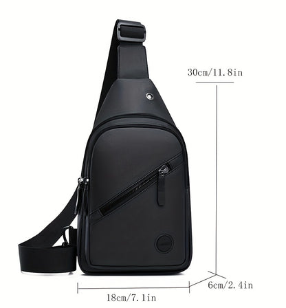 Stylish Men's Chest Bag Multifunctional Student Crossbody Bag Daily Commuting Trendy Versatile Shoulder Bag Outdoor Sports Bag Riding Small Backpack