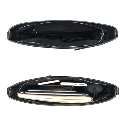 Men'S Stylish Black Crossbody Bag with Adjustable Strap, Multiple Compartments  Zipper Closure - Lightweight for Daily Commute, Travel, and Work Trips, Travel Bag, Versatile Shoulder Bag, Textured Finish