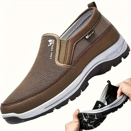 Men'S Lightweight Slip-On Sneakers - Cozy, Non-Skid Casual Running Footwear for Every Season