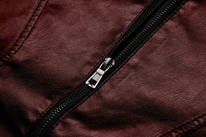 Men'S Casual Jacket - Stand Collar Zip-Up Long Sleeve - 100% Polyurethane, Solid Color, Non-Stretch Woven Fabric, Regular Fit with Functional Pockets for Daily Wear