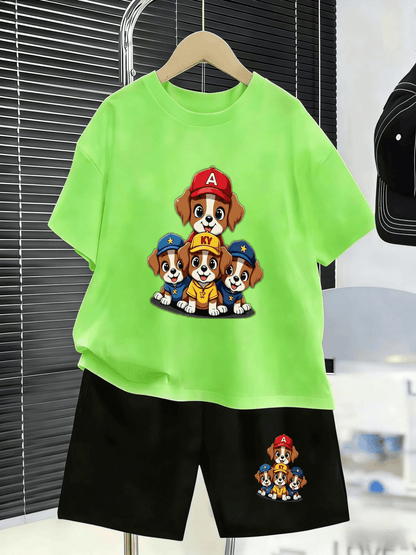 Baby Toddler Boys' Two-Piece Soft Knit Shorts Set - Summer Style
