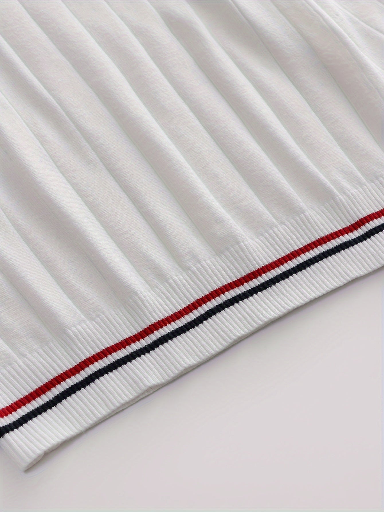 Temujin OBM Men's College Style Fashion New Color Block Striped High Neck Knit Long Sleeve Pullover Sweater