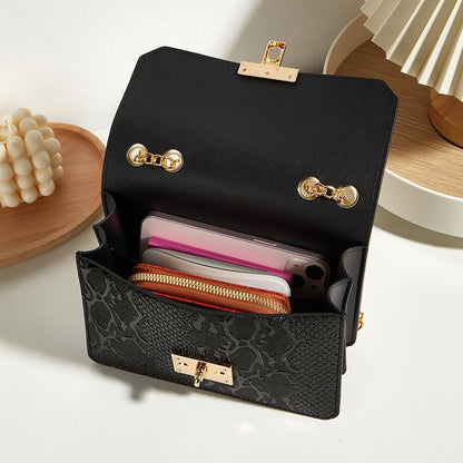 Կանացի վինտաժային սինթետիկ կաշվից ձեռքի և խաչաձև պայուսակ - փոքր գողության համար նախատեսված դրամապանակ՝ անջատվող շղթայական ժապավենով և ճարմանդով փակվող, փոքր ձեռքի պայուսակ՝ հարմար ճանապարհորդությունների, երեկոյան միջոցառումների համար