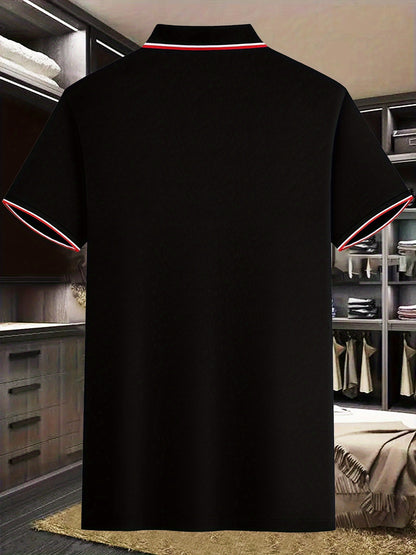 Men's Fashion Collared Shirt Calvin Print, Summer Suitable for Sports and Casual Outings - ayq