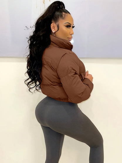 Աշնանային/ձմեռային եվրոպական և ամերիկյան կանացի կարճ բաճկոն