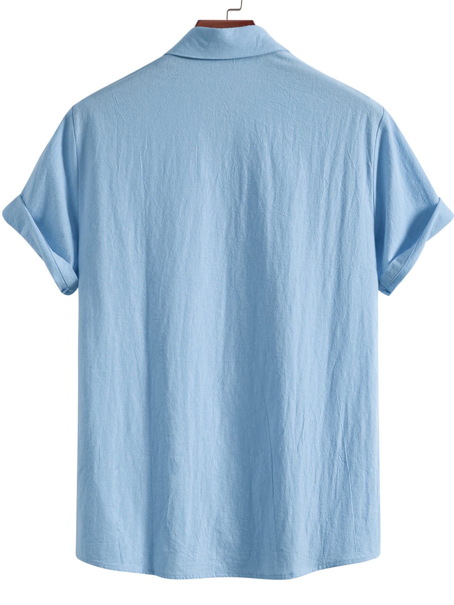 Men's Summer Cotton Shirt and Shorts Set - Casual Outdoor Wear