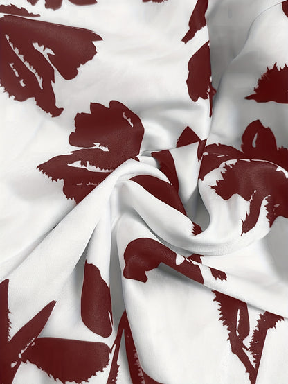 ZD0410952 Women's Printed Spring/Summer Elegant Commuter Casual Shirt 2pcs Set