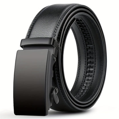 Business Men's Belt Black Automatic Buckle Fashion Belt Casual Men's Suit Belt Accessories