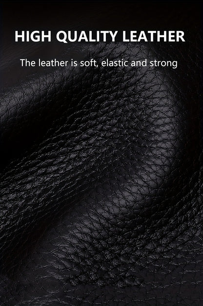 Men's Business Horizontal Short Wallet Money Clip, Fashion Large Capacity PU Leather Wallet