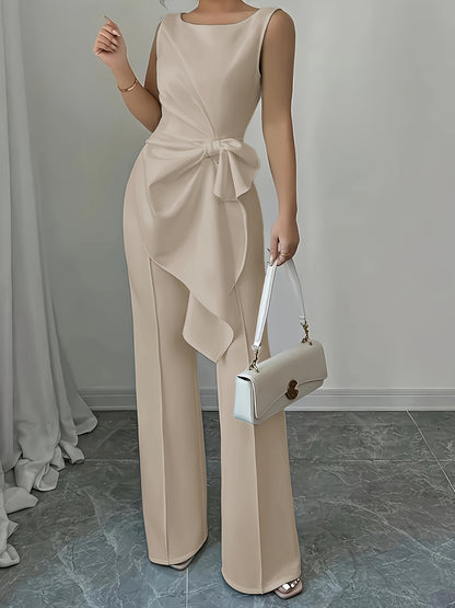 OM307B Elegant Women's Vest and Pants Set - Stylish Casual Elegance