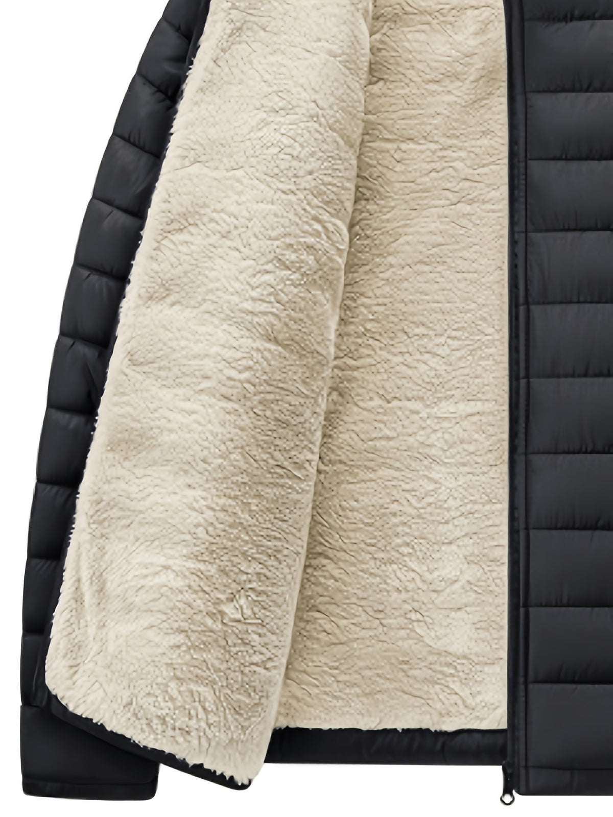 Men's Slim Fit Quilted Winter Jacket with Warm Plush Lining
