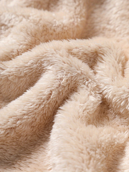 Men's Red Hooded Christmas Sweater with White Fur-like Collar & Golden Trim - Long Sleeve Loose Fit Casual Pullover, Machine Washable Winter Warmth for Holiday Parties, New Year's Eve & Winter Events - Festive Sweater for Men