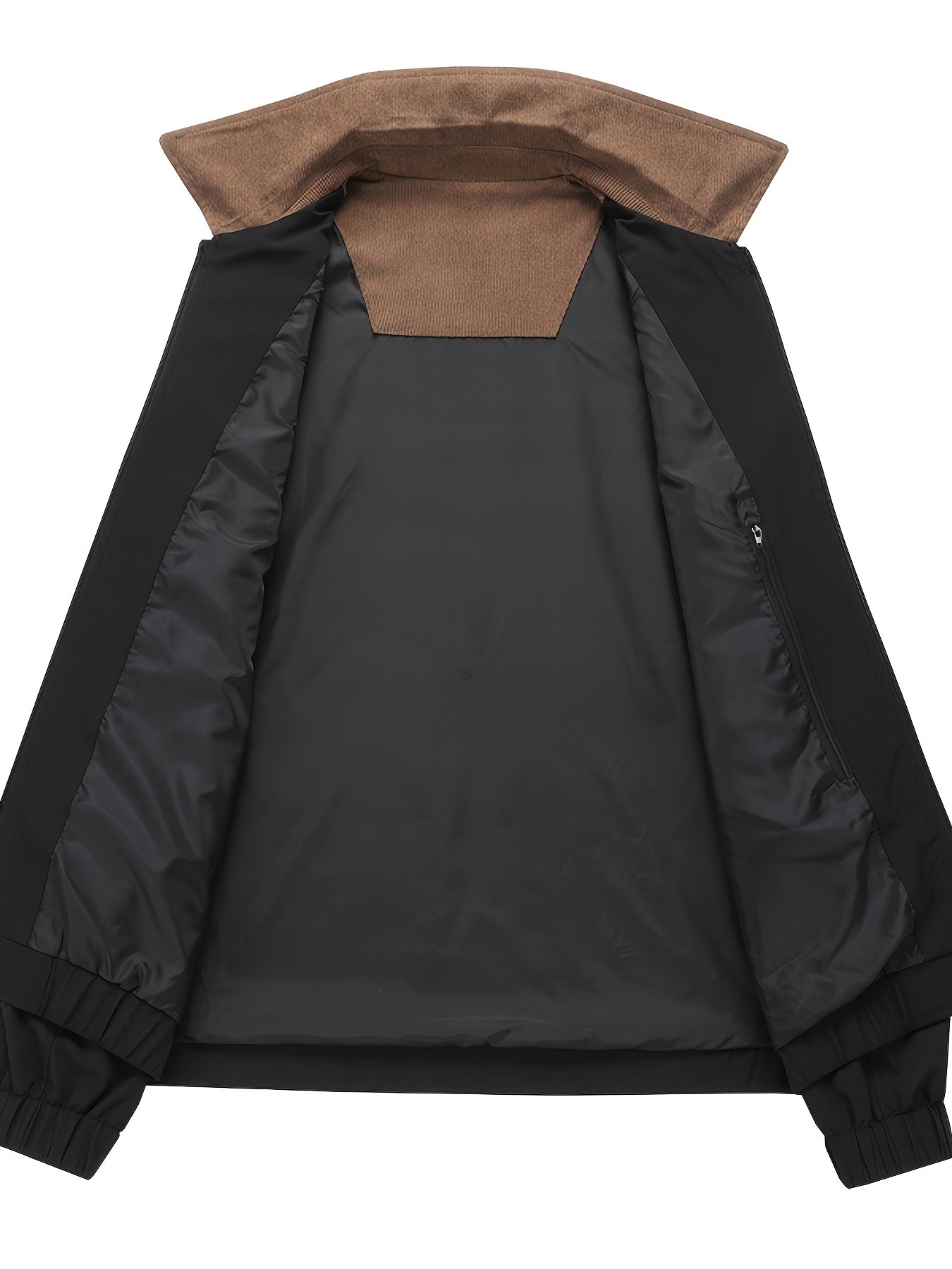 Men's Vintage-Style Loose Fit Baseball Jacket with Pockets