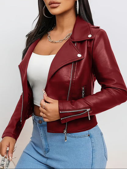 Polyester Sports Square Neck Short Length Long Sleeve Zipper Placket H Fit Conventional Jacket for Spring/Fall
