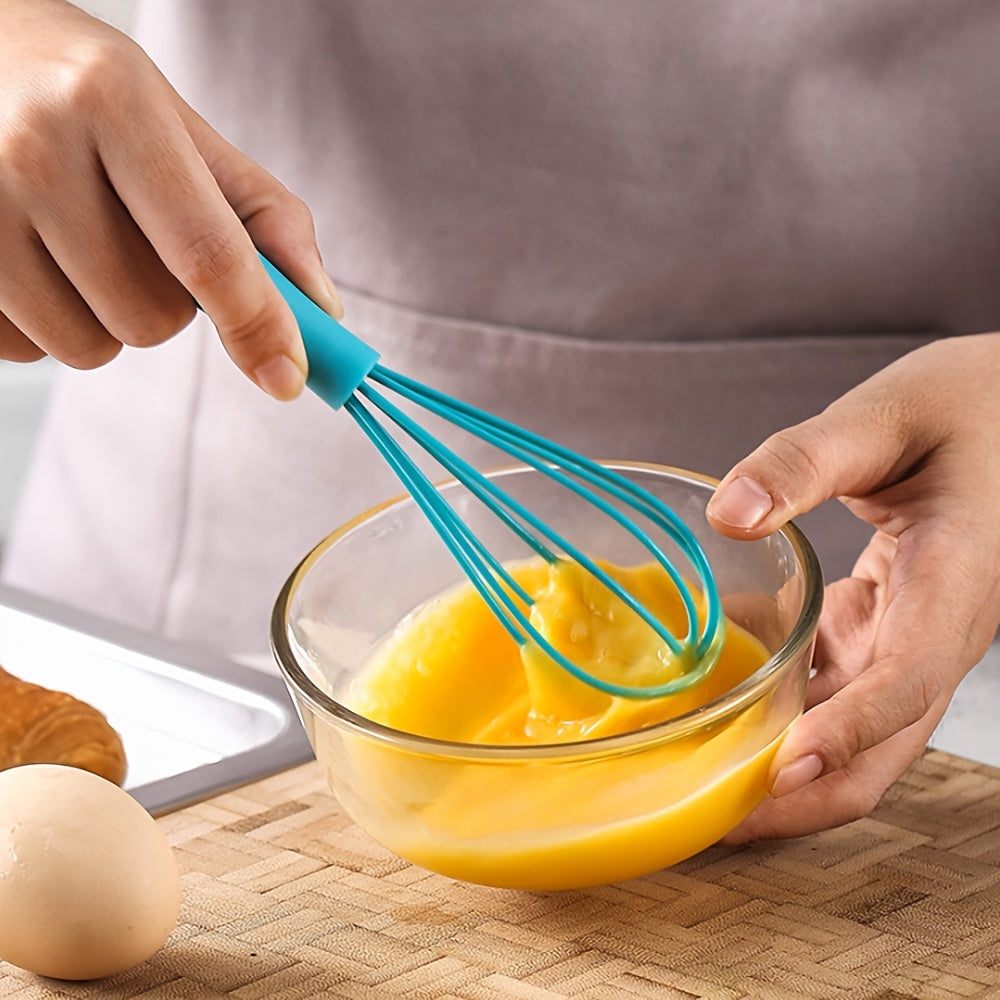 1pc/4pcs Silicone Mini Whisk - Perfect for Adults - Ideal for Blending, Whisking, Beating, And Stirring - Essential Baking Tool And Kitchen Gadget - Back to School Supply - for Baking Enthusiasts & St