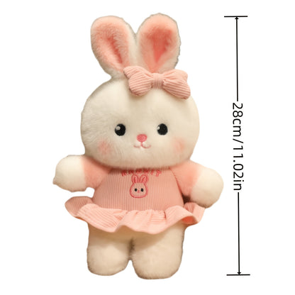 28cm/11.02in Rabbit Plush Colorful Rabbit Doll Cute Bunny Plush Rabbit Doll Toy Creative Cartoon Cute Rabbit Plush Doll Valentine's Day Birthday Gift Christmas Gift
