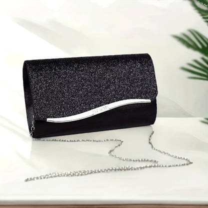 Էլեգանտ կանացի կլաչ, փայլուն փայլերով երեկոյան պայուսակ, հարսանեկան երեկույթի պայուսակ, իդեալական է պարահանդեսների, երեկույթների և հարսանիքների համար՝ շքեղ երեկույթի աքսեսուար