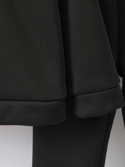 Աշուն/Ձմեռ ժպիտով դեմքով կատվիկի գրաֆիկական նախշերով տաք բրդյա գլխարկով սվիտեր և սպորտային տաբատ աղջիկների համար, զբոսանքի համար