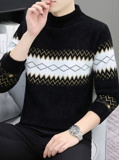 Աշնանային և ձմեռային նորաձև արհեստական ​​ջրաքիսի մորթուց սվիտեր, հաստացված հիմնական շերտի վերնաշապիկ - Բազմակողմանի տաք, առօրյա, նորաձև տրիկոտաժե հագուստ 90081