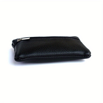 A Small Wallet with a Keychain That Holds Coins in a Mini Coin Purse.
