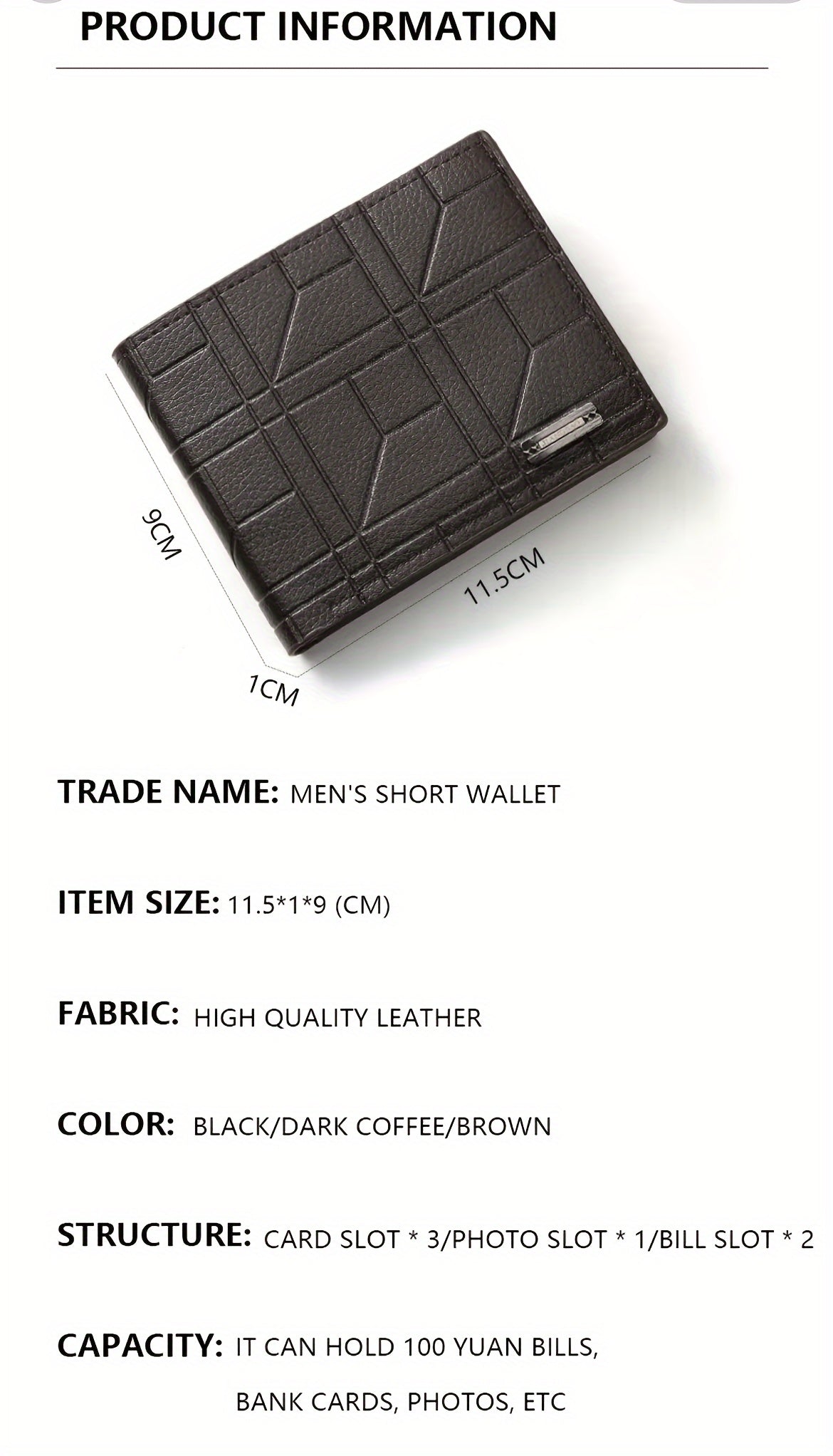 A Sleek Premium Faux Leather Wallet for Men Featuring Several Card Compartments - an Ideal Present for Him.