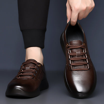 Men's Classic Derby Lace-Up Walking Shoes with Cushioned Sole