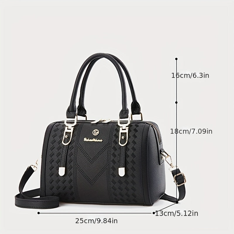 Elegant Faux Leather Tote Bag for Women with Large Capacity