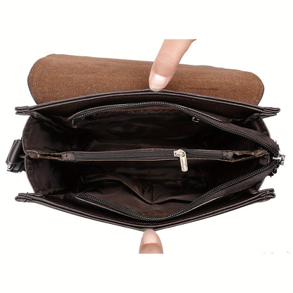 KADIDAISHU Men'S Business Messenger Bag - Black Crossbody with Adjustable Strap, Multiple Compartments for Daily Commute  Casual Use, Crossbody Ba
