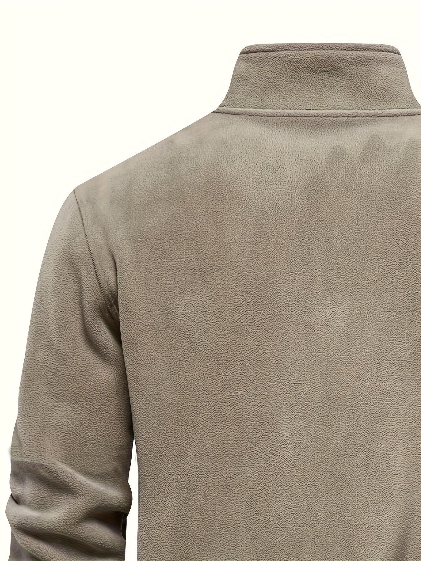 Men'S Heavyweight Full-Zip Hoodie - Thermal Winter Jacket with Zipper Closure, Stand Collar, Long Sleeve Cold Weather Coat for Skiing, Commuting - Thick Insulated Outerwear (Solid Color) - Easy-Care Zipper Front Closure, Wint