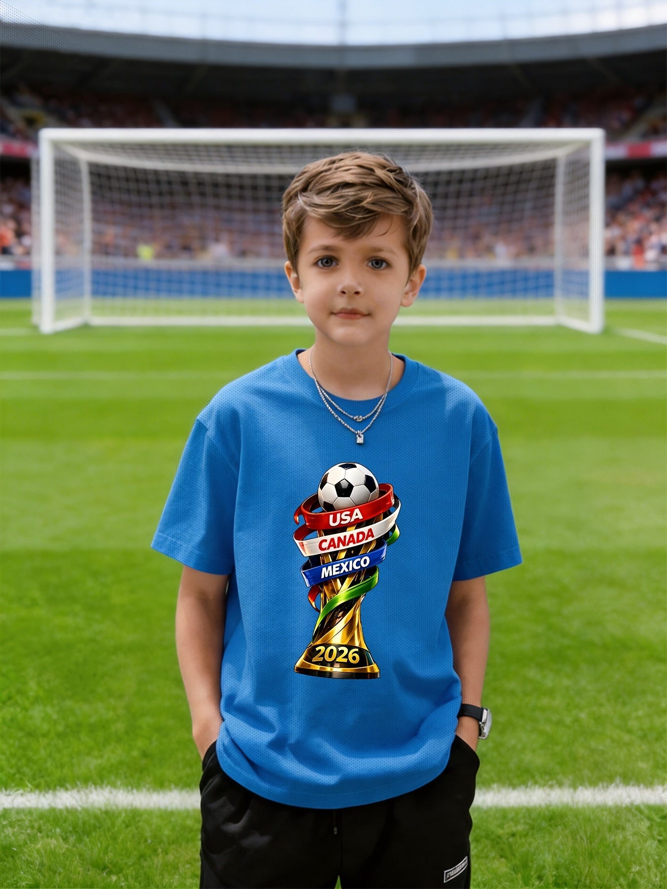 2026 FIFA World Cup Boys Mesh T-Shirt - Summer Sportswear