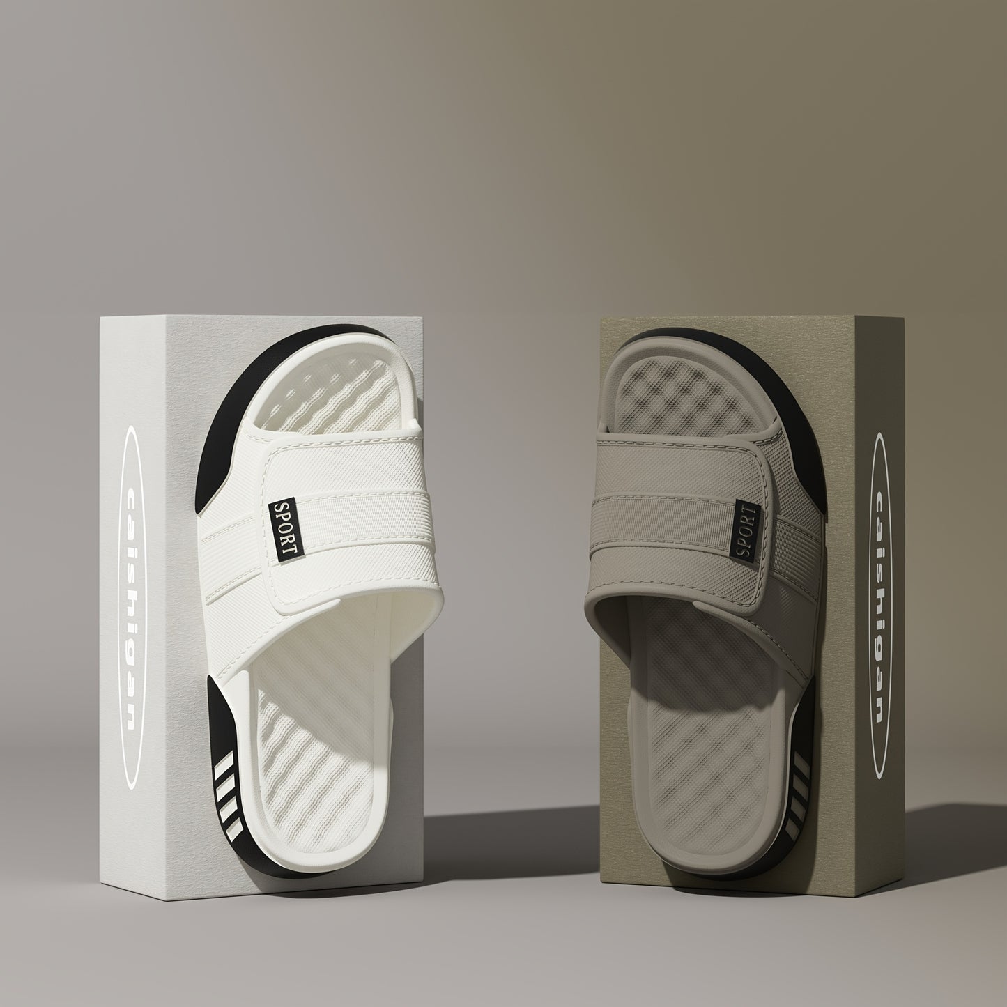 Men's Summer EVA Slides | 1pc Molding Breathable Cool, Multi-Color for Beach Water Play Bath Travel - ayq