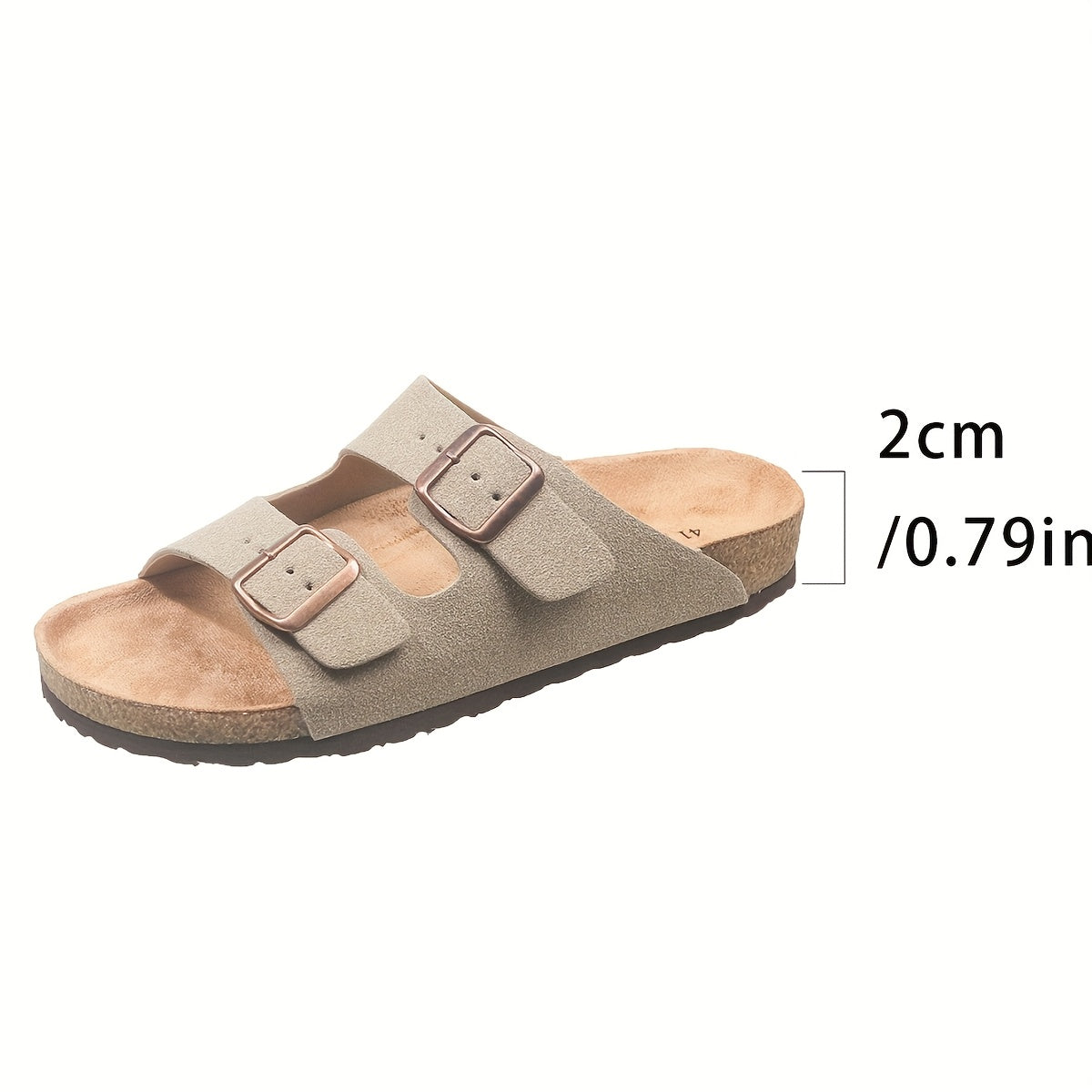 Men's Retro Adjustable Buckle Slippers with Mid-Thick Sole