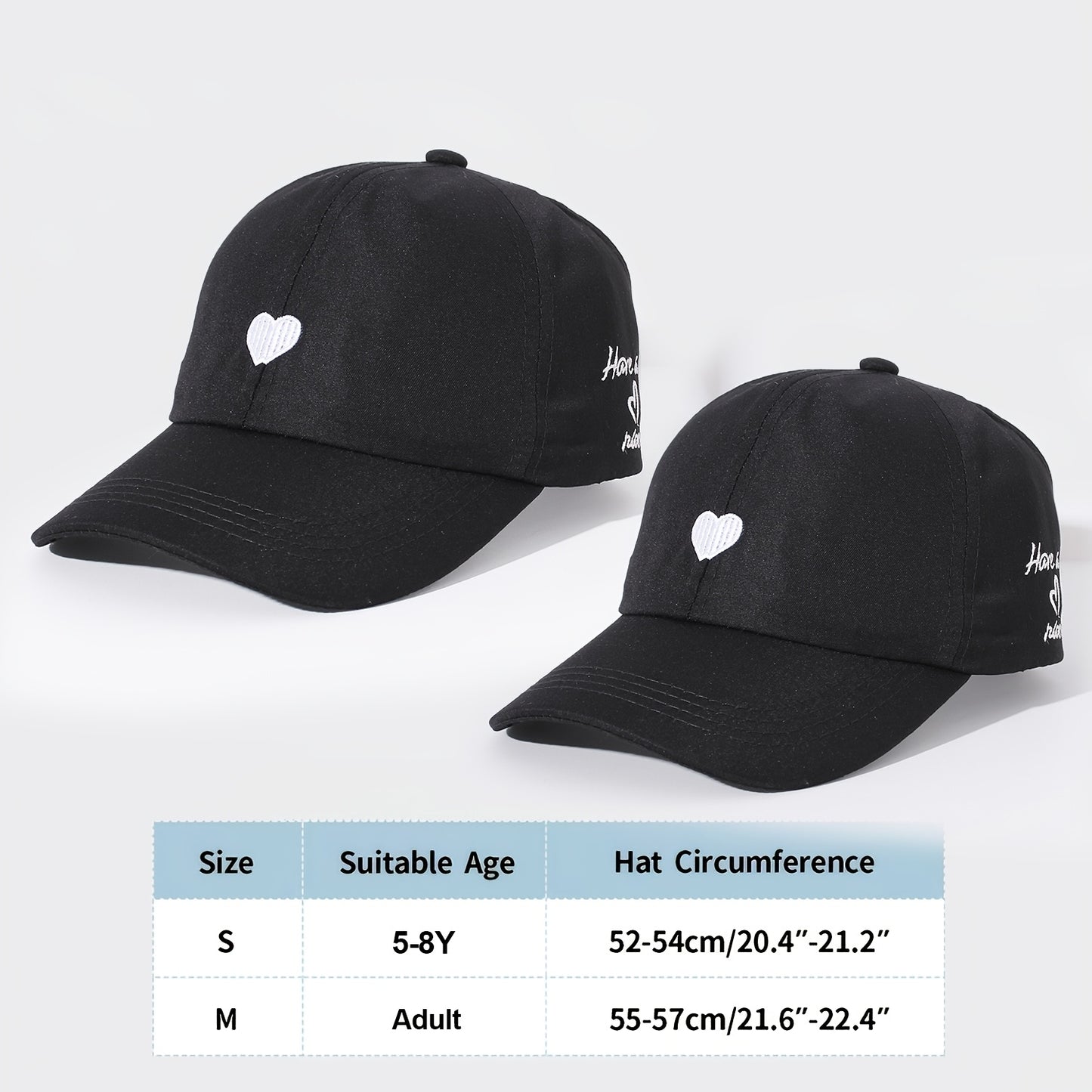 Matching Summer Baseball Caps for Kids, Ponytail Friendly, 2-Pack