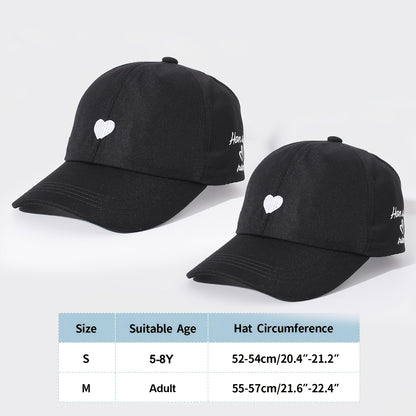 Matching Summer Baseball Caps for Kids, Ponytail Friendly, 2-Pack